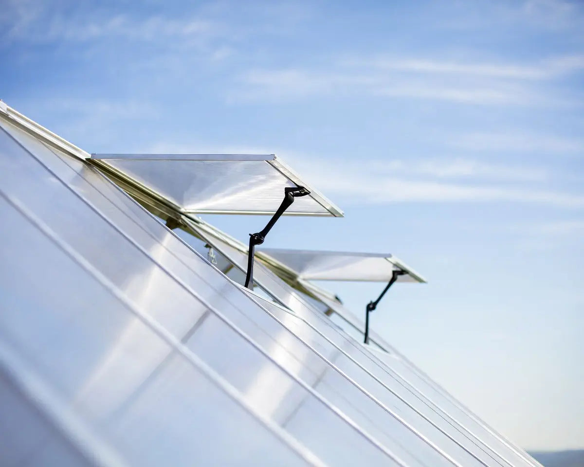 Balance® 10 ft. x 16 ft. Greenhouse Silver Frame Clear & Twin-Wall Panels | Palram-Canopia 10' Wide Balance Canopia by Palram