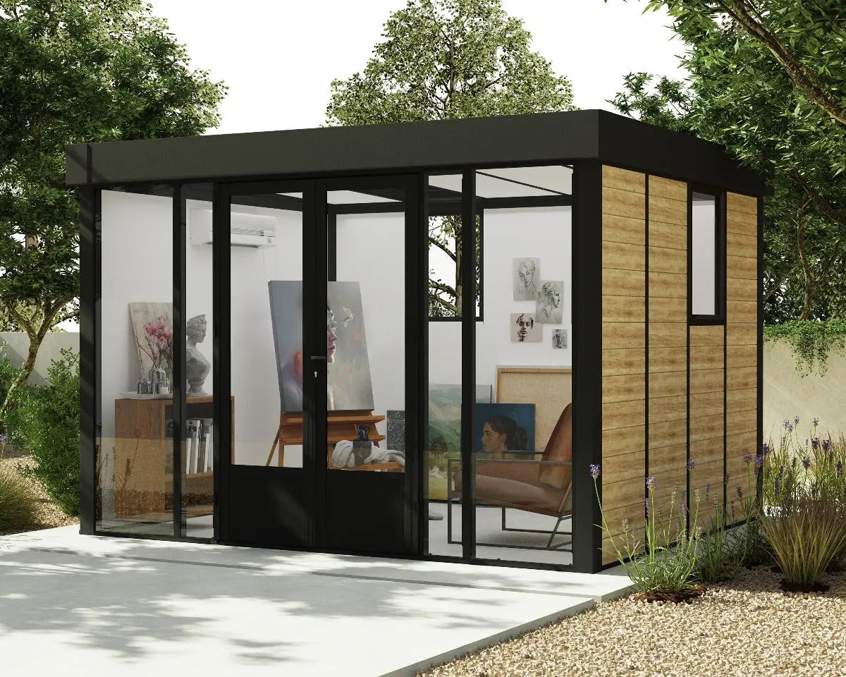 Copenhagen™ 11 ft. x 9 ft. Enclosed Garden Studio | Palram-Canopia Enclosed Gazebo Canopia by Palram   