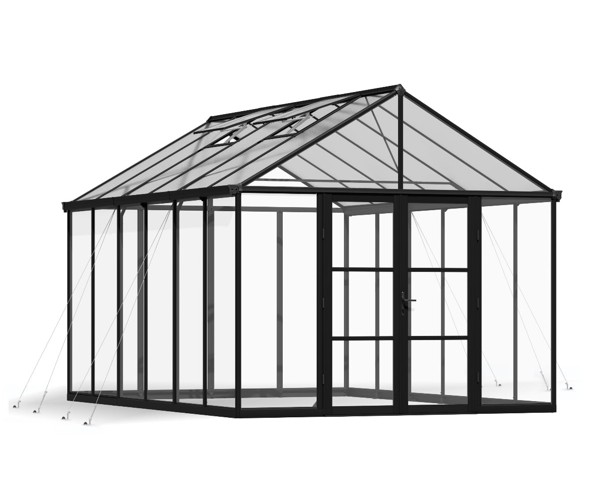 Palram-Canopia Greenhouses ARIA_10x15 Black Frame Clear Panels
