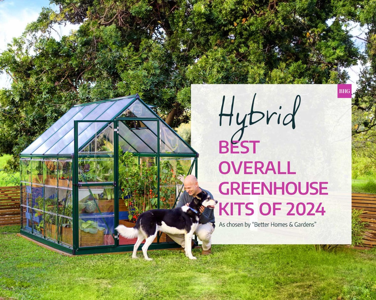 Hybrid™ 6 ft. x 4 ft. Greenhouse Clear & Twin Wall Green Frame | Palram-Canopia 6' Wide Hybrid Canopia by Palram