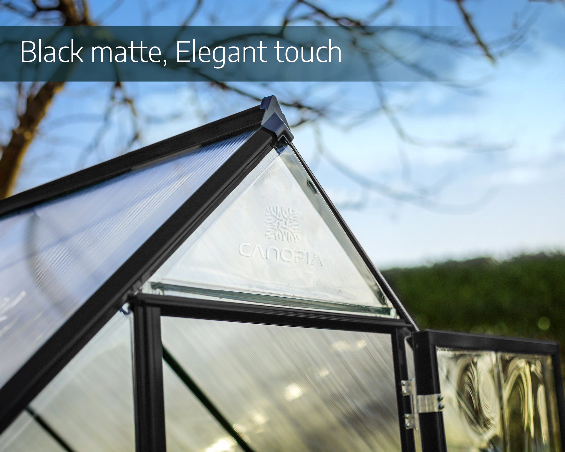 Hybrid™ 6 ft. x 8 ft. Greenhouse Clear & Twin Wall Panels Black Frame | Palram-Canopia 6' Wide Hybrid Canopia by Palram
