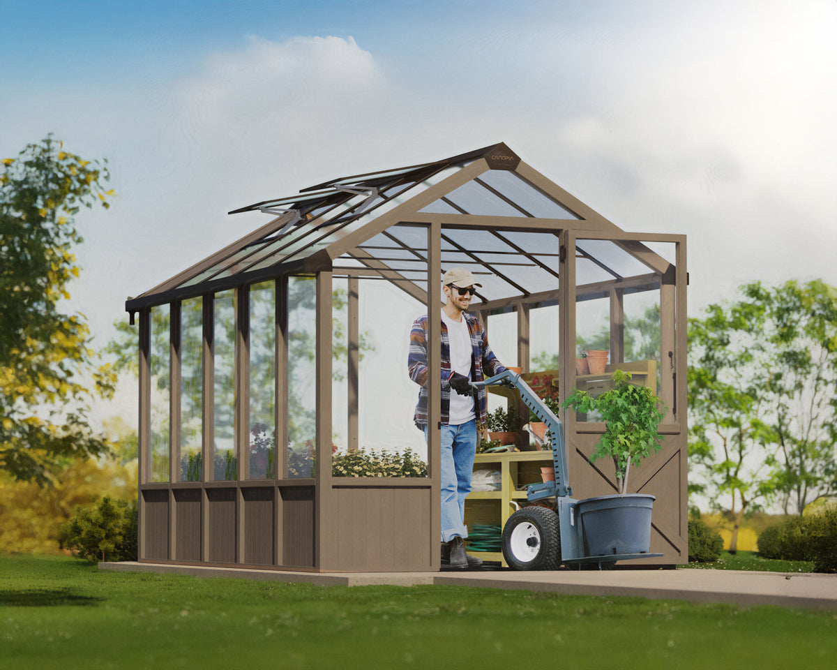 Natura® 8 ft. x 12 ft. Cedar Greenhouse