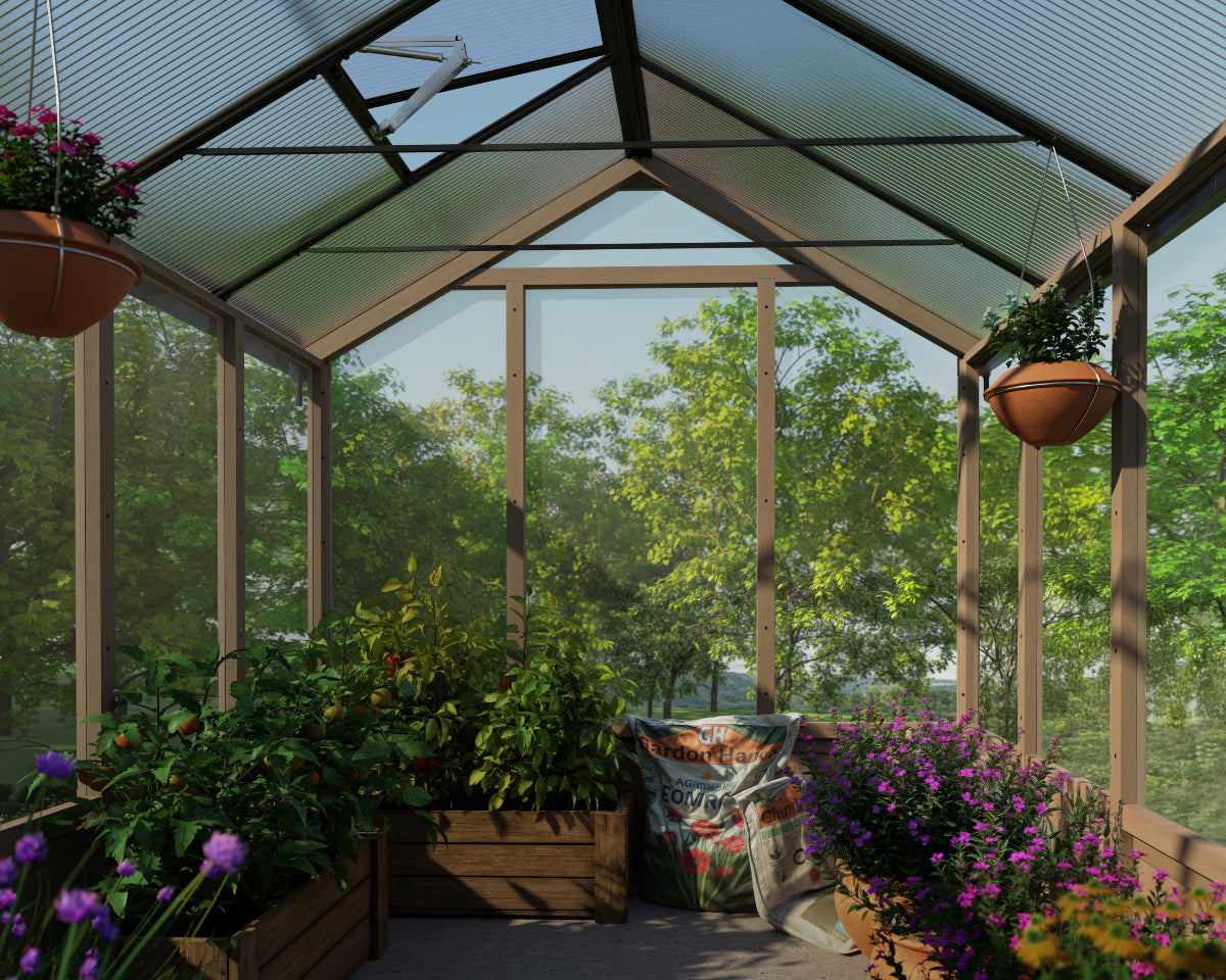 Natura® Cedar Greenhouse - Inside