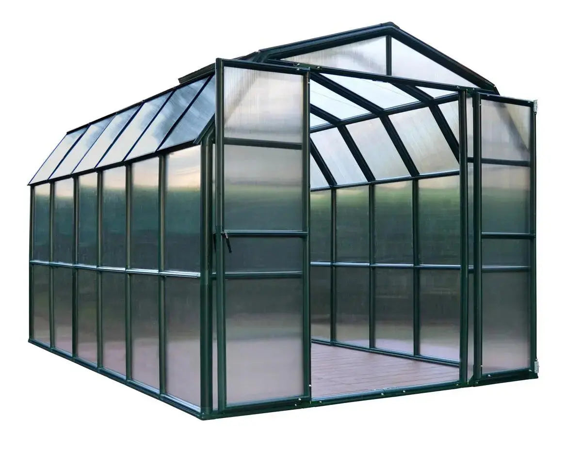 Prestige® ~8 ft. x 12 ft. Twin-Wall Panels Greenhouse | Rion by Palram-Canopia 8' Wide Prestige with MOUNTING BASE Canopia by Palram   