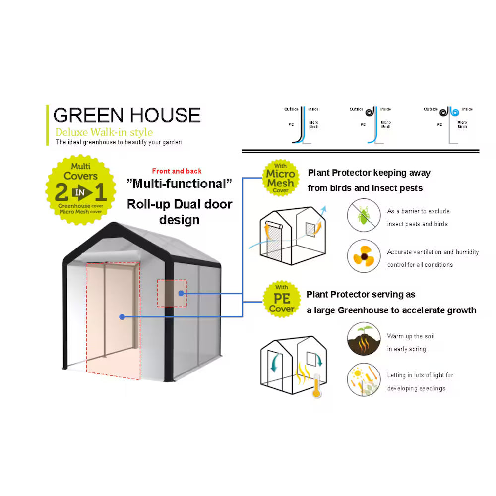 VegTrug 6' x 8' Walk-In Greenhouse
