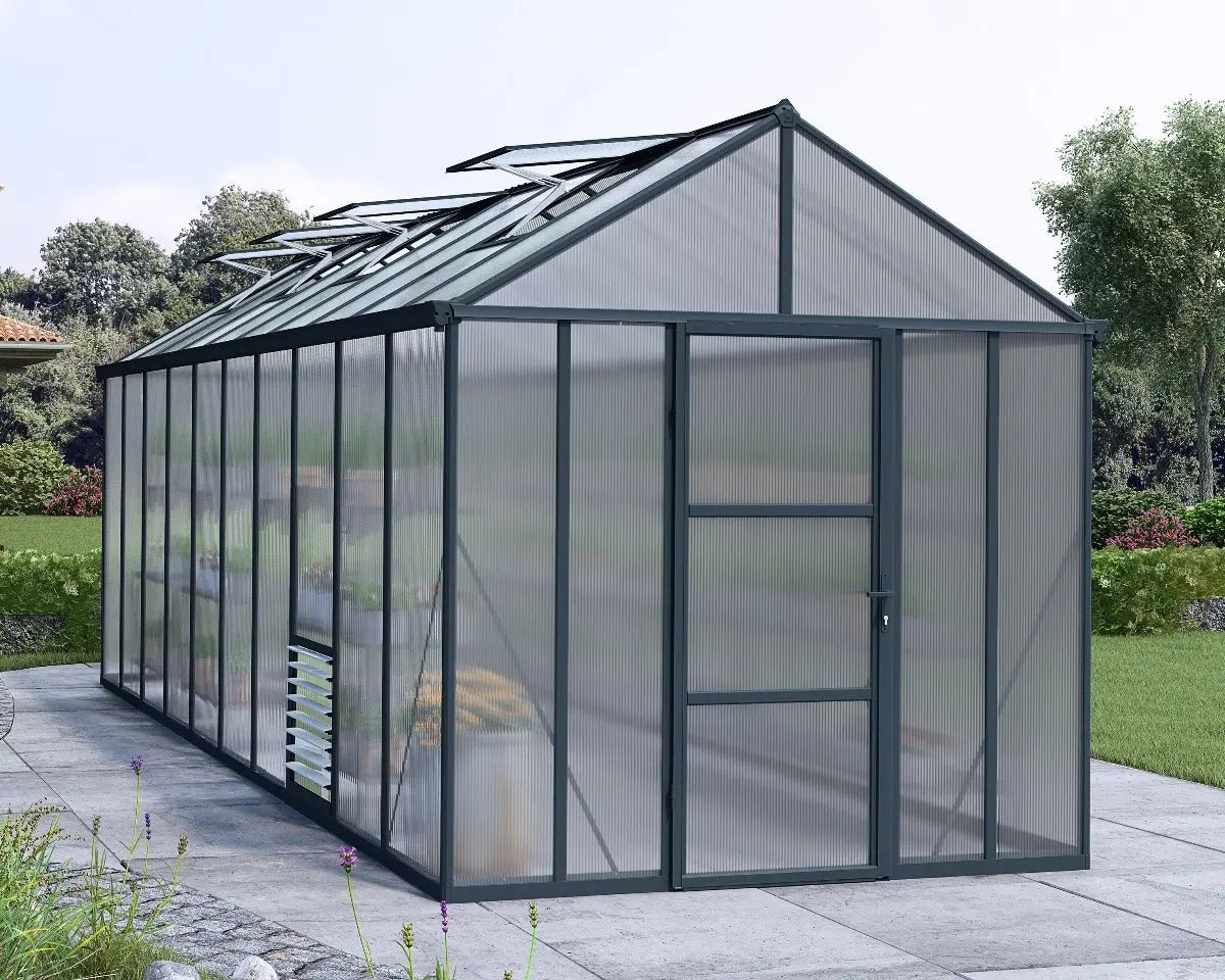 Glory® 8 ft. x 20 ft. Greenhouse with 10mm TwinWall Glazing | Palram-Canopia 8' Wide - 10mm Glory Canopia by Palram   