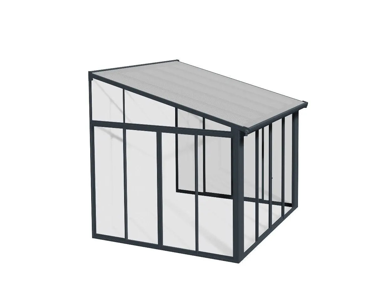 SanRemo™ 10 ft. x 10 ft. Solarium Patio Enclosure Grey Frame Translucent Roof | Palram-Canopia Solarium Canopia by Palram