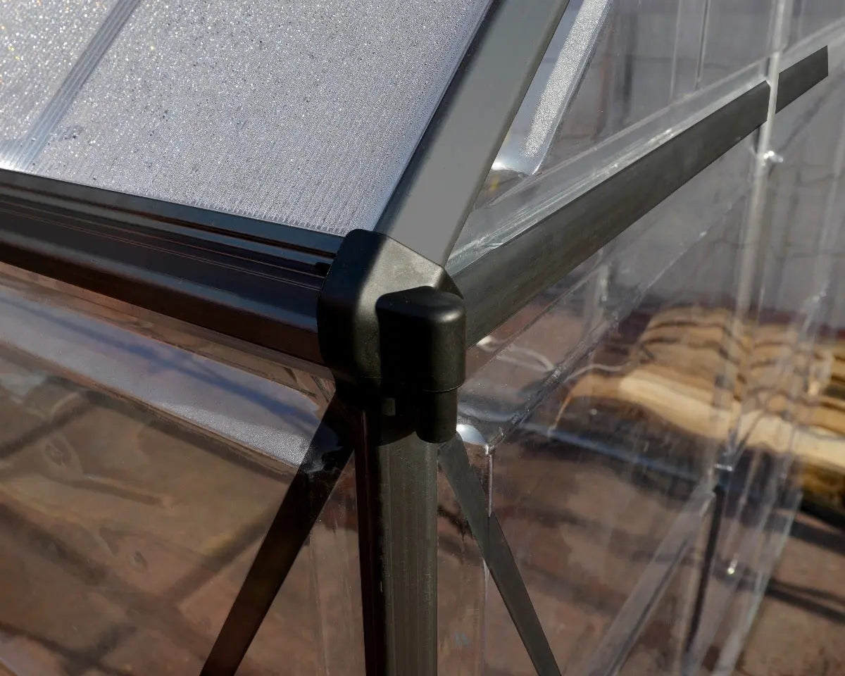 Hybrid™ 6 ft. x 10 ft. Greenhouse Clear & Twin Wall Grey Frame | Palram-Canopia 6' Wide Hybrid Canopia by Palram