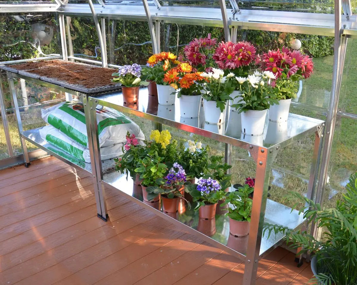 Steel Work Bench for Greenhouses | Palram-Canopia Greenhouse Accessories Canopia by Palram