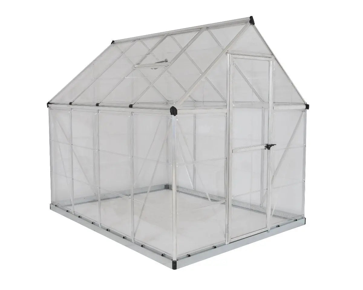 Harmony™ 6 ft. x 8 ft. Greenhouse Clear Panels Silver Frame | Palram-Canopia 6' Wide Harmony Canopia by Palram