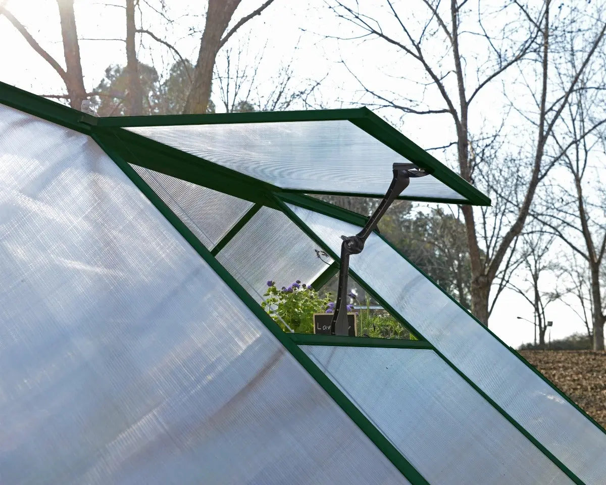 Hybrid™ 6 ft. x 4 ft. Greenhouse Clear & Twin Wall Green Frame | Palram-Canopia 6' Wide Hybrid Canopia by Palram