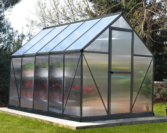 Mythos® 6 ft. x 10 ft. Greenhouse Twin Wall Grey | Palram-Canopia 6' Wide Mythos Canopia by Palram   