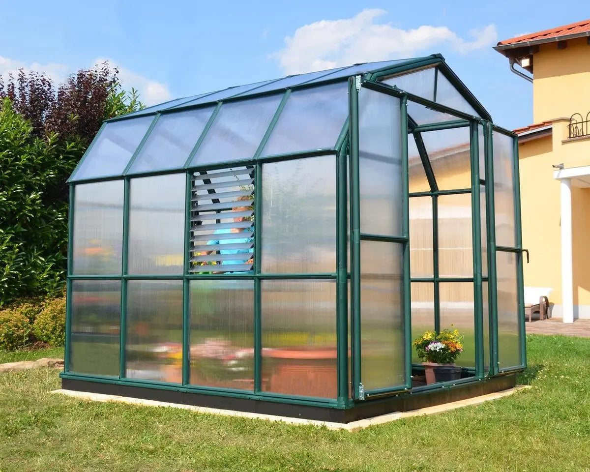 Prestige® ~8 ft. x 8 ft. Twin-Wall Panels Greenhouse | Rion by Palram-Canopia 8' Wide Prestige with MOUNTING BASE Canopia by Palram   