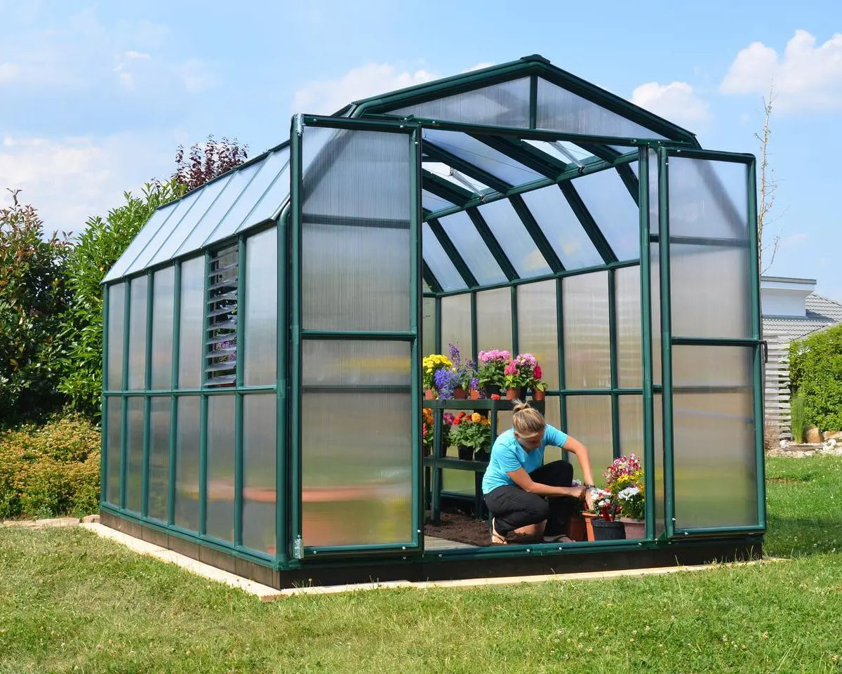 Prestige® ~8 ft. x 12 ft. Twin-Wall Panels Greenhouse | Rion by Palram-Canopia 8' Wide Prestige with MOUNTING BASE Canopia by Palram