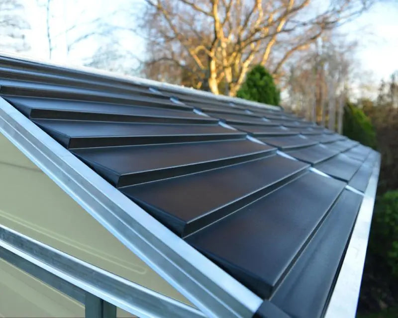 Skylight™ ~6 ft. x 5 ft. Storage Shed Beige Walls Brown Doors | Palram-Canopia 6' Wide SkyLight Canopia by Palram