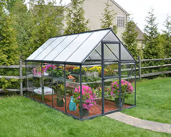 Palram 6 ft. Wide - Hybrid Twin Wall Roof Clear Sides - Canada Greenhouse Kits