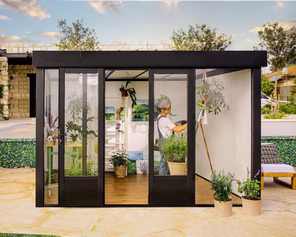 Copenhagen™ 11 ft. x 9 ft. Enclosed Garden Studio | Palram-Canopia Enclosed Gazebo Canopia by Palram   