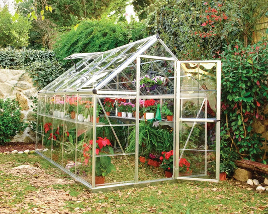 Harmony™ 6 ft. x 10 ft. Greenhouse Clear Panels Silver Frame | Palram-Canopia 6' Wide Harmony Canopia by Palram   