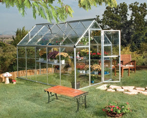 Harmony 6 ft. x 10 ft. Greenhouse Clear Panels Silver Frame | Palram-Canopia Canopia by Palram