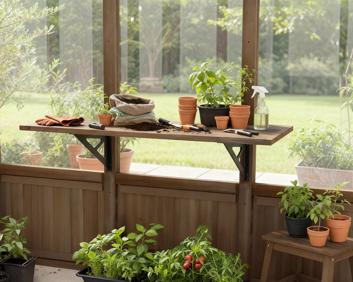 Natura Wooden Shelf Kit | Palram-Canopia