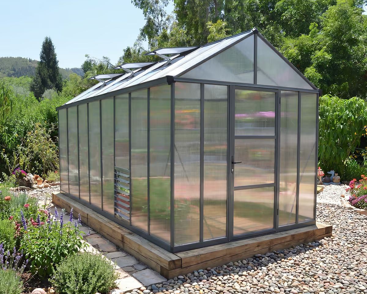 Glory 8 ft. x 16 ft. Greenhouse 10mm TwinWall | Palram-Canopia