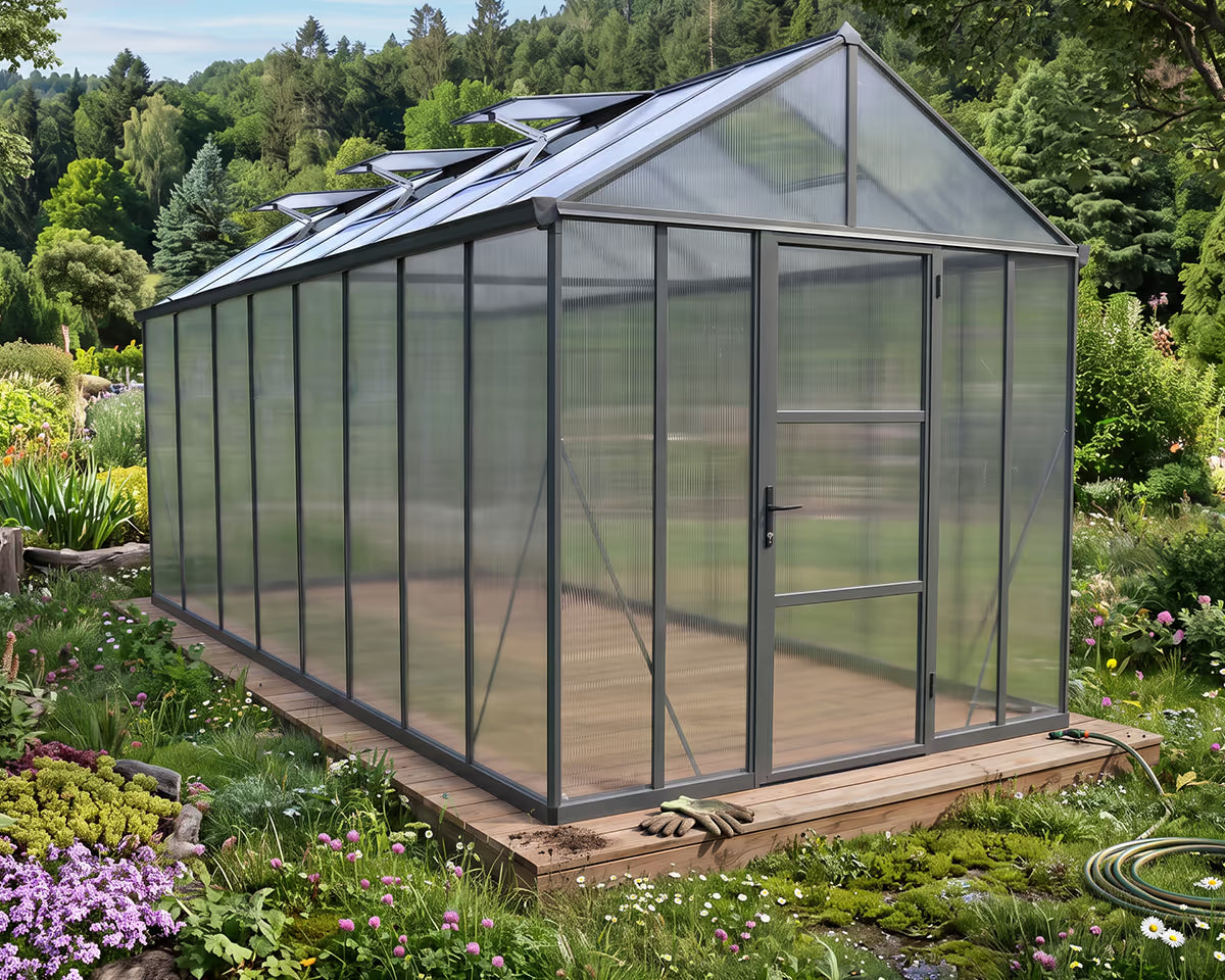 Glory 8 ft. x 16 ft. Greenhouse 10mm TwinWall | Palram-Canopia