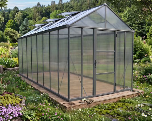 Glory 8 ft. x 16 ft. Greenhouse 10mm TwinWall | Palram-Canopia