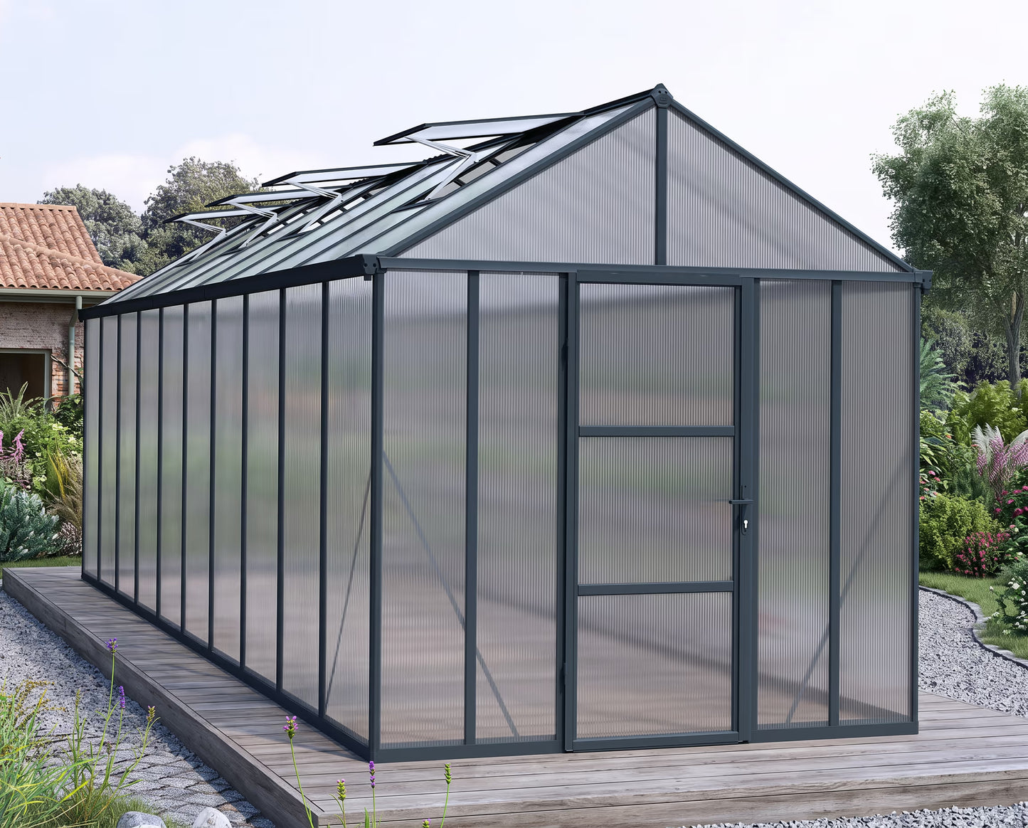 Glory® 8 ft. x 20 ft. Greenhouse with 10mm TwinWall Glazing | Palram-Canopia