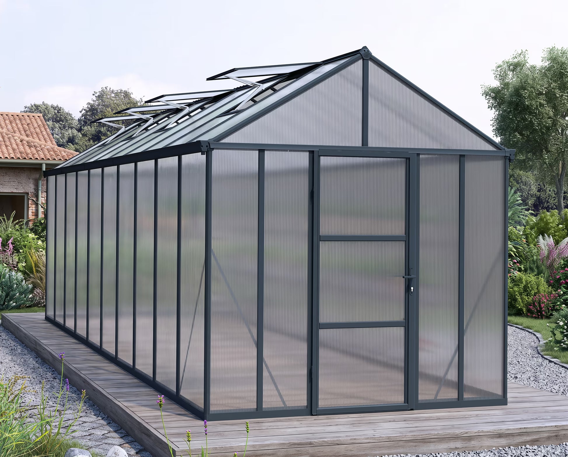Glory® 8 ft. x 20 ft. Greenhouse with 10mm TwinWall Glazing | Palram-Canopia