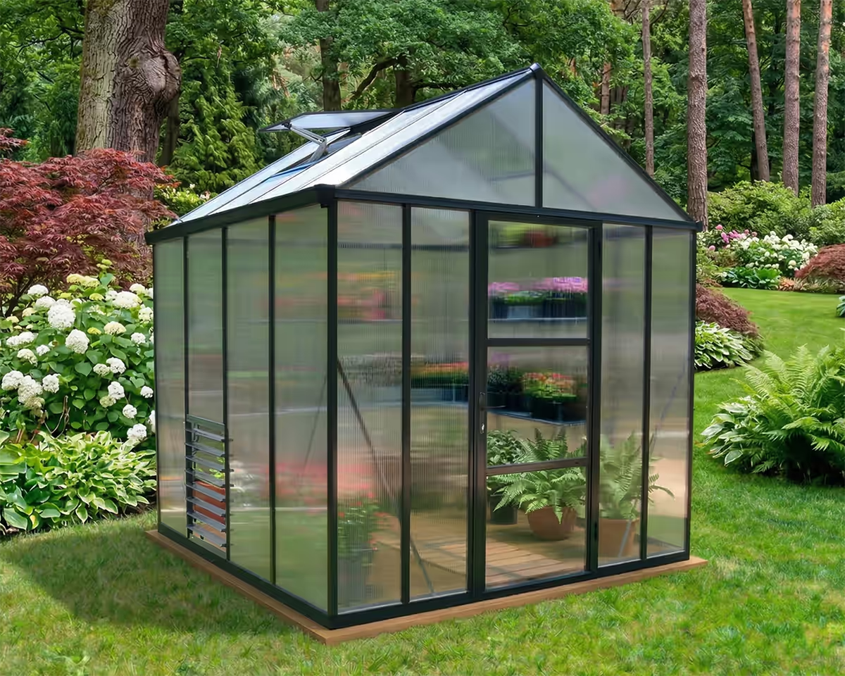 Glory® 8 ft. x 8 ft. Greenhouse with 10mm Twin-Wall Glazing | Palram-Canopia