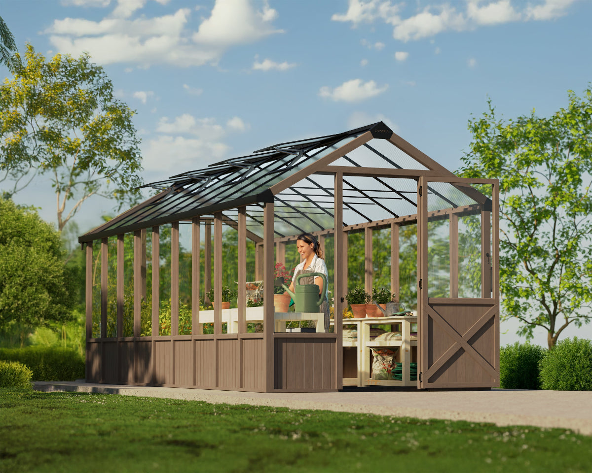Natura® 8 ft. x 21 ft. Cedar Greenhouse
