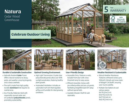 Natura Cedar Greenhouse
