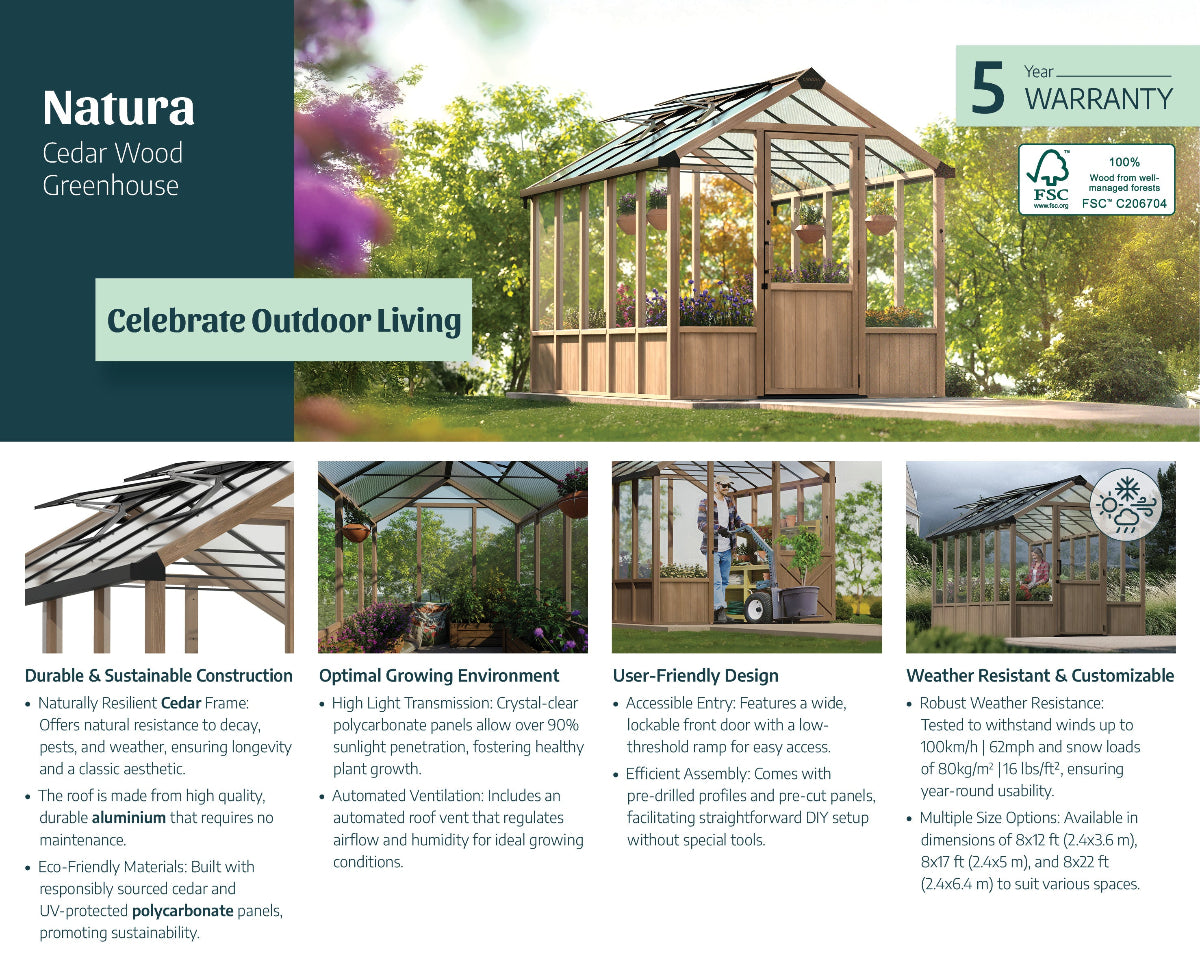 Natura Cedar Greenhouse
