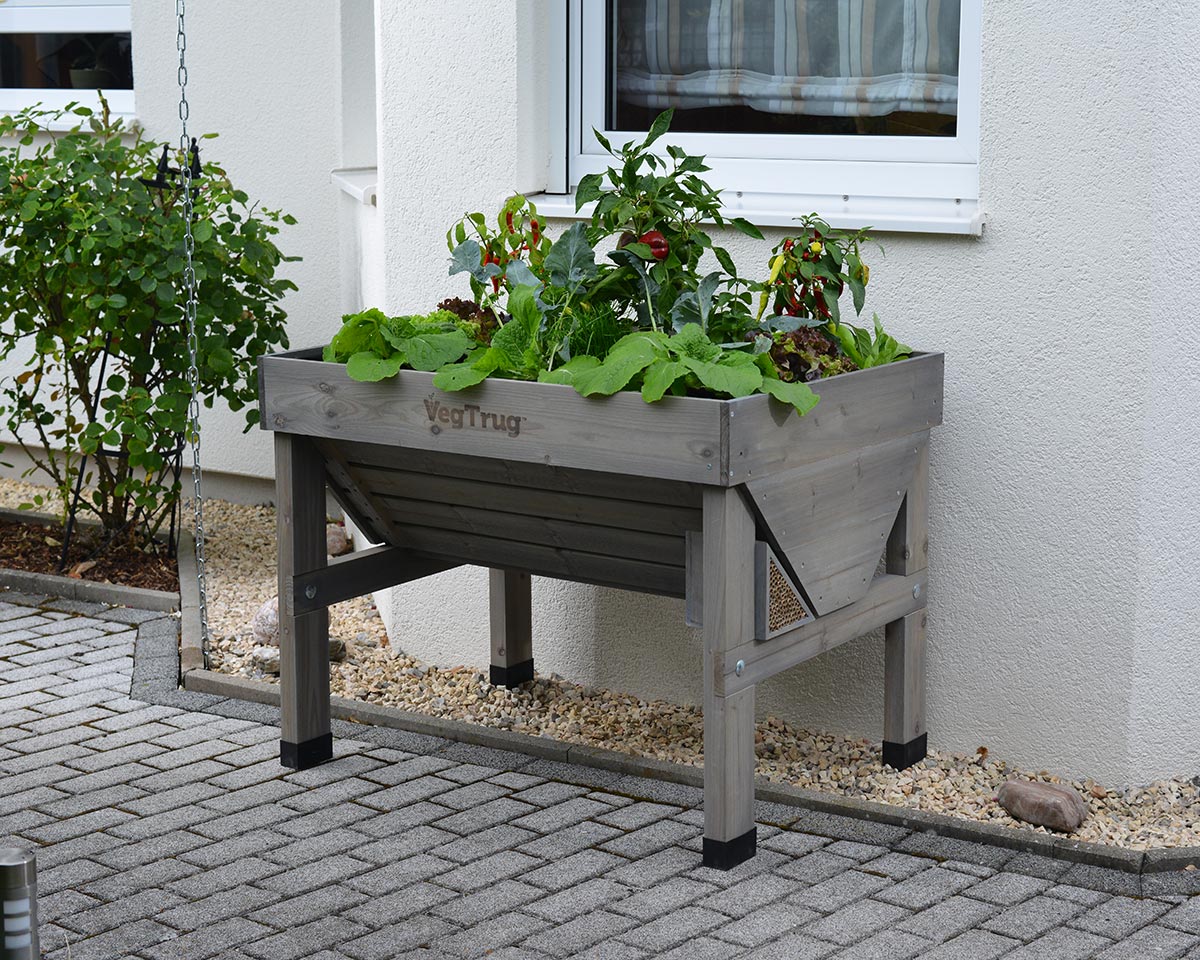 VegTrug Classic Raised Garden Bed Planter 41" x 30" x 32" Grey Wash Cold Frames & Raised Gardens VegTrug   