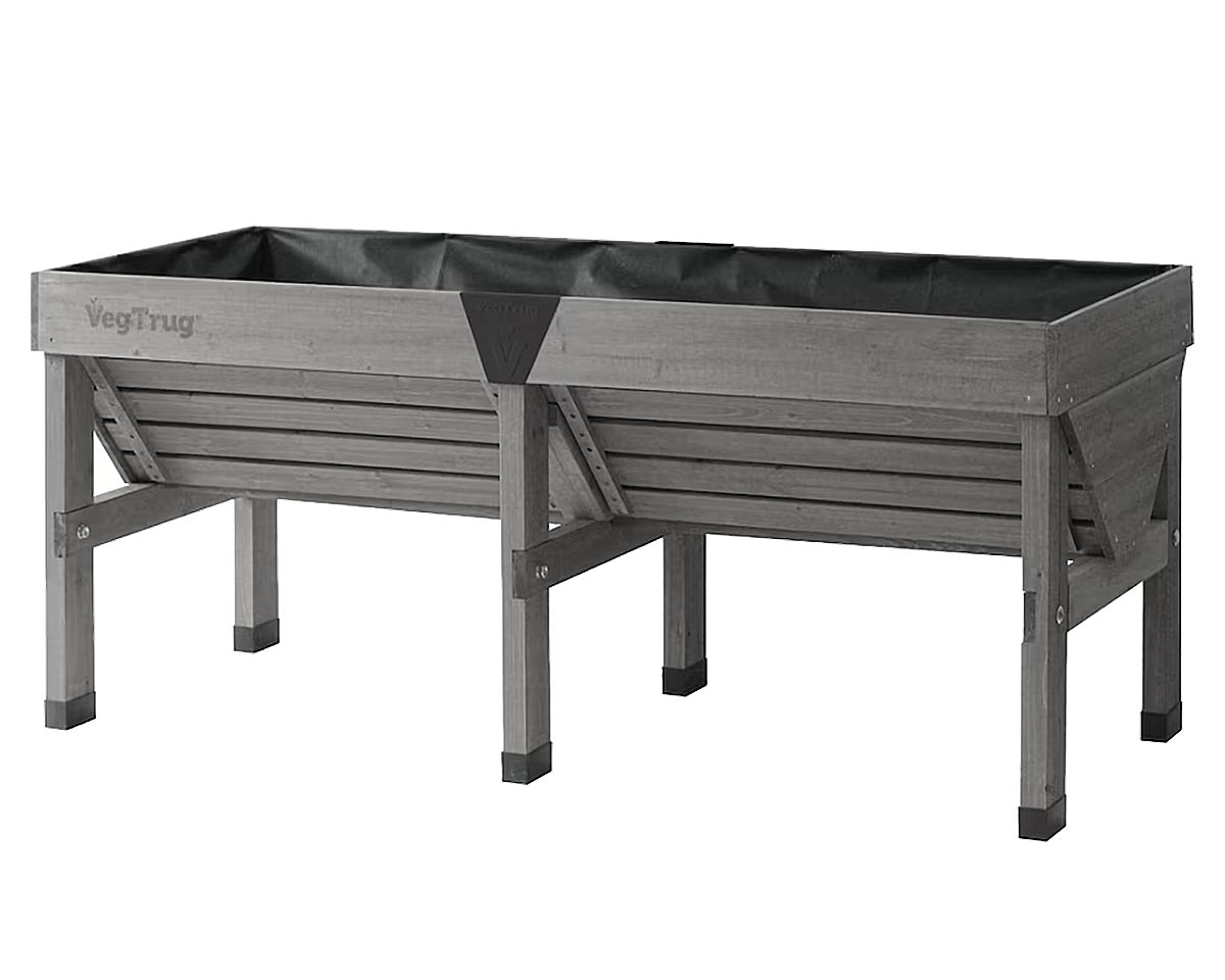 VegTrug Classic Raised Garden Bed Planter 72"x30"x32" Grey Wash Cold Frames & Raised Gardens VegTrug   