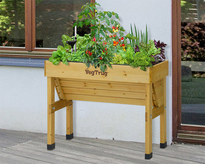 VegTrug Wall Hugger Raised Garden Bed Planter in Natural - Small