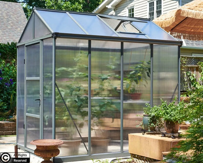 Glory® 6 ft. × ft. 8 Greenhouse with 10mm Twinwall Glazing | Palram-Canopia 6' Wide - 10mm Glory Canopia by Palram   