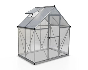 Hybrid 6 ft. x 4 ft. Greenhouse Clear & Twin Wall Silver Frame | Palram-Canopia Canopia by Palram