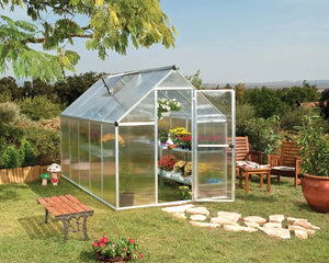 Mythos® 6 ft. x 10 ft. Greenhouse Twin Wall Silver | Palram-Canopia Canopia by Palram