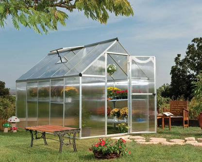 Mythos® 6 ft. x 10 ft. Greenhouse Twin Wall Silver | Palram-Canopia 6' Wide Mythos Canopia by Palram   