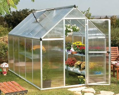 Mythos® 6 ft. x 10 ft. Greenhouse Twin Wall Silver | Palram-Canopia 6' Wide Mythos Canopia by Palram Mythos® 6 ft. x 10 ft. Greenhouse Twin Wall Silver  