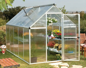 Mythos® 6 ft. x 10 ft. Greenhouse Twin Wall Silver | Palram-Canopia Canopia by Palram