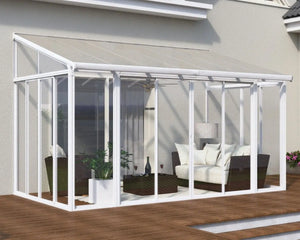 SanRemo™ 10 ft. x 14 ft. Solarium Patio Enclosure White Frame White Roof | Palram-Canopia