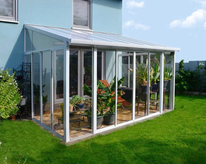 SanRemo™ 10 ft. x 14 ft. Solarium Patio Enclosure White Frame White Roof | Palram-Canopia