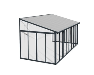 SanRemo™ 10 ft. x 18 ft. Solarium Patio Enclosure Grey Frame Translucent Roof | Palram-Canopia