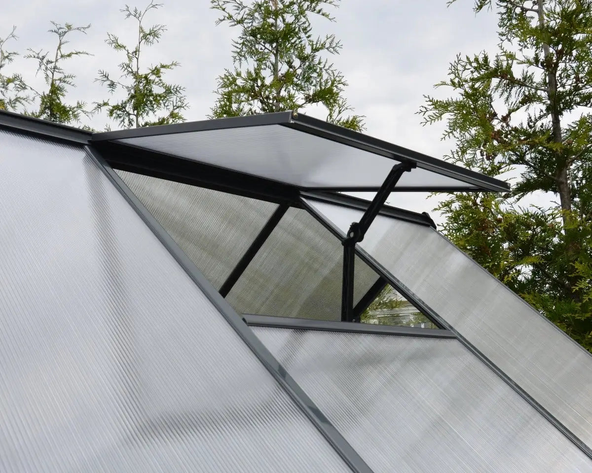 Hybrid™ 6 ft. x 10 ft. Greenhouse Clear & Twin Wall Grey Frame | Palram-Canopia 6' Wide Hybrid Canopia by Palram   