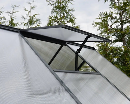 Hybrid™ 6 ft. x 10 ft. Greenhouse Clear & Twin Wall Grey Frame | Palram-Canopia 6' Wide Hybrid Canopia by Palram   