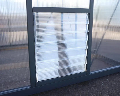 Glory® 6 ft. × ft. 8 Greenhouse with 10mm Twinwall Glazing | Palram-Canopia - Side Louver window