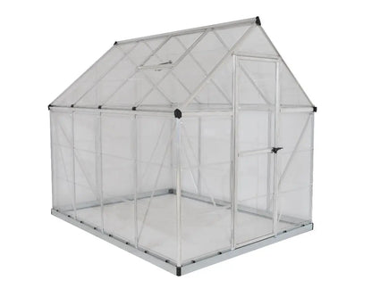 Harmony™ 6 ft. x 8 ft. Greenhouse Clear Panels Silver Frame | Palram-Canopia 6' Wide Harmony Canopia by Palram   