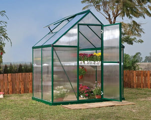 Mythos® 6 ft. x 4 ft. Greenhouse Twin Wall Green | Palram-Canopia